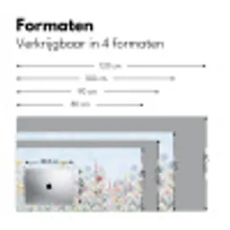 Weidebloemen - Illustratie - Kleurrijk Muismat XXL klein -sfeer5