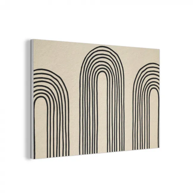 Akustikbild - Bogenformen - Schwarz - Schlank