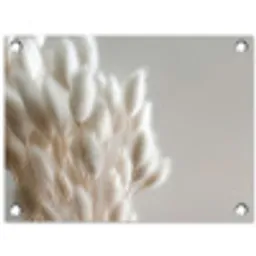 Pluimen - Beige - Minimalistisch tuinposter los doek klein -3d