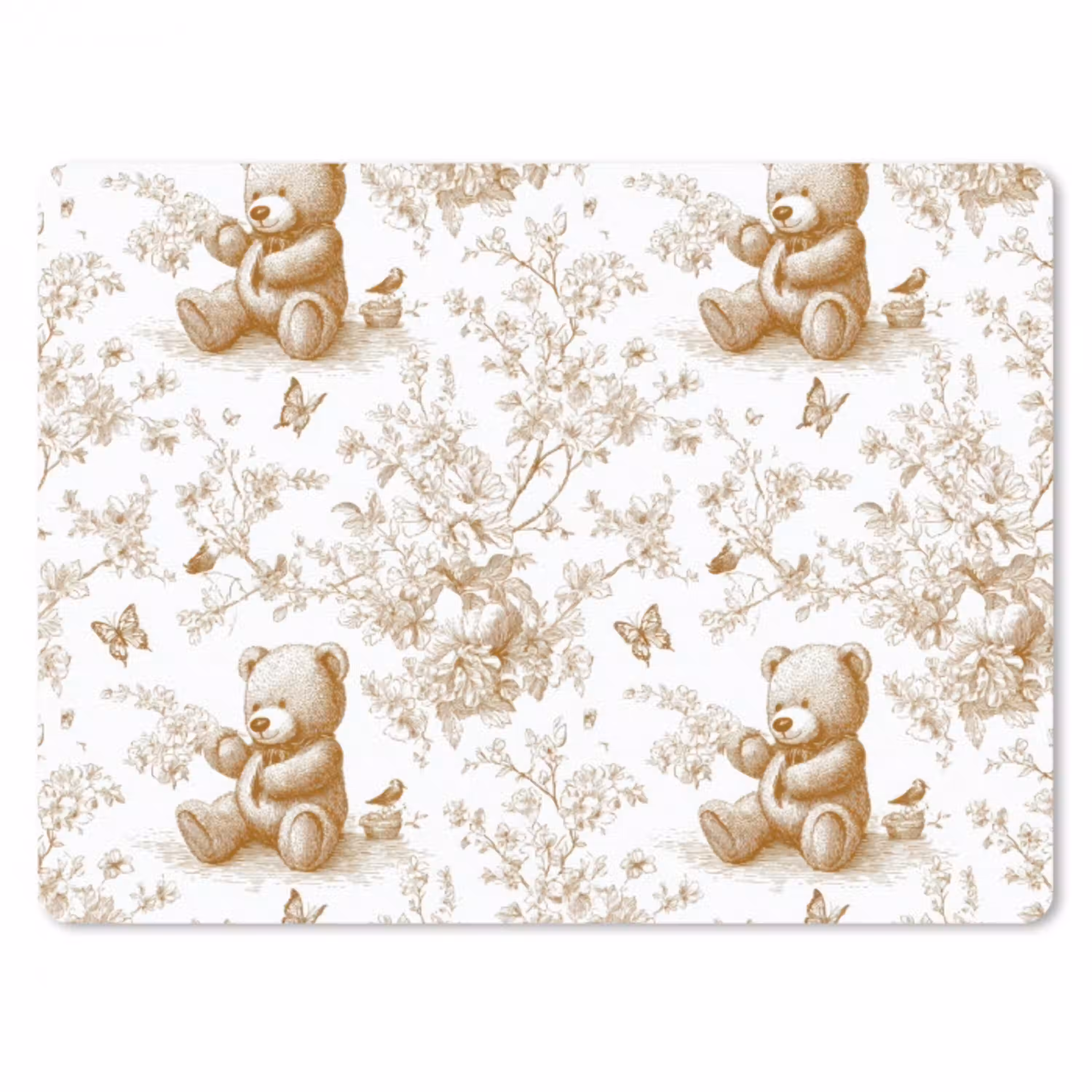 Beer - Tijdloos - Bruin muismat rubber klein 262 -3d