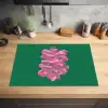 Abstract - Pink - Lijnen - Groen Inductie beschermer vinyl 3mm klein -sfeer5