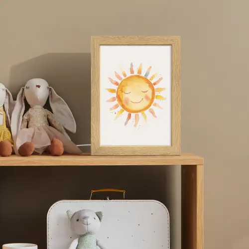 Zon - Watercolor - Geel Light Box met kabel klein -sfeer2_kind