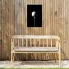 Golfbal - Minimalistisch - Wit Tuinposter op houten frame 2 cm dik klein -sfeer4