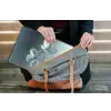 Kristal - Bloemen - Grijs laptophoes neopreen klein -tas