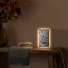 Luipaard - Zwart - Wit - Oog Light Box met kabel (Tafellamp) klein -sfeer4