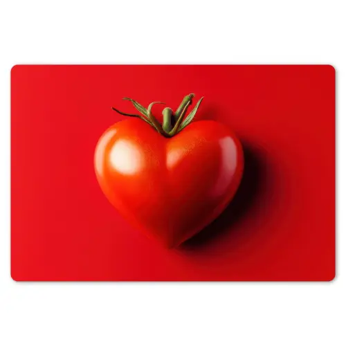 Tomaat - Rood - Hart Placemat vinyl groot -zzsfeer1_Kitchenyeah-website