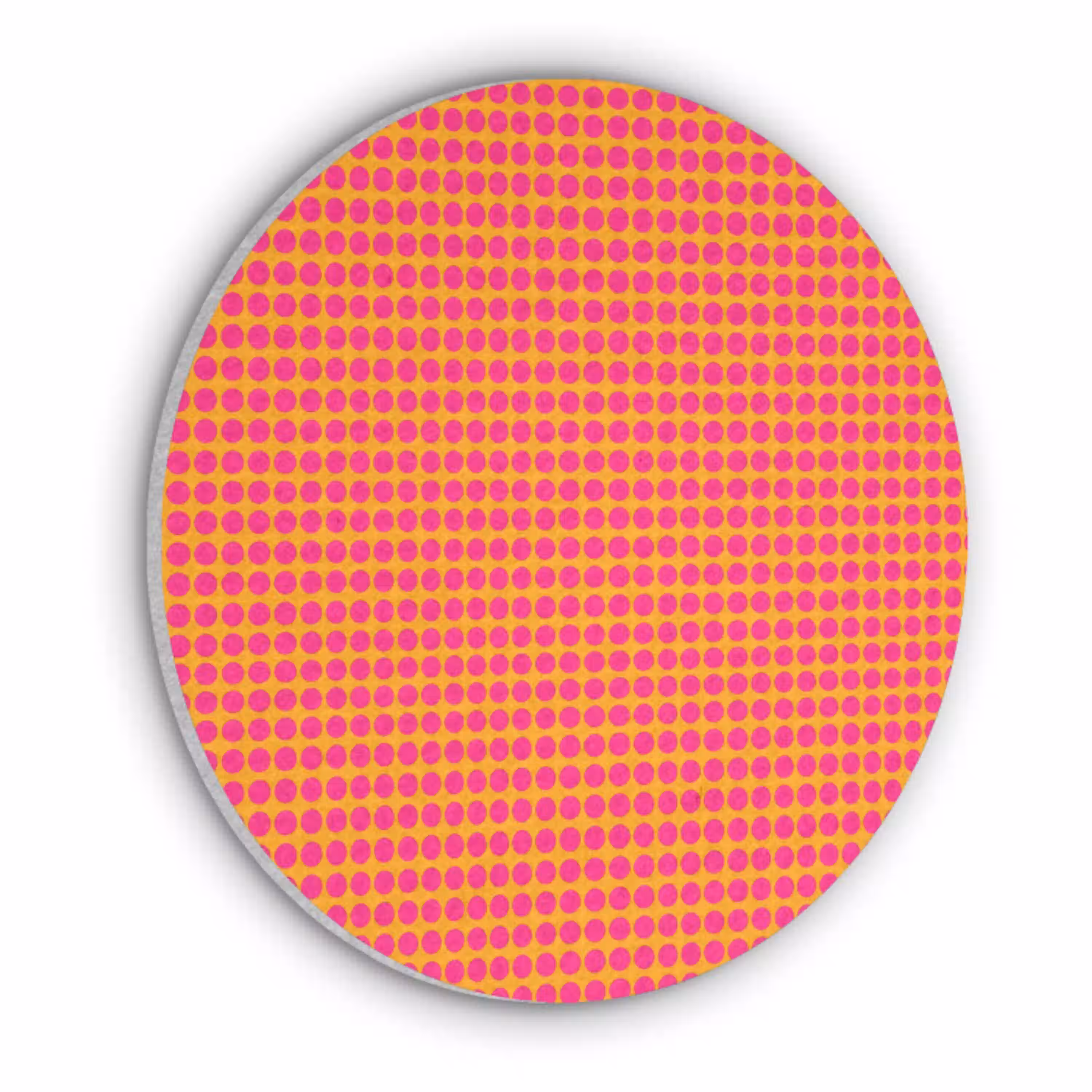 Modern - Stippen - Oranje Akoestische PET Vilt - Rond klein 838 -3d