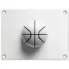 Basketbal - Wit - Schaduw - Lijnen tuinposter los doek klein -3d