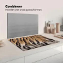 Tijgervacht - Klassiek - Zwart Inductie beschermer vinyl 3mm klein -wsfeer7_website