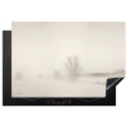 Boom - Mist - Sneeuw - Winter - Minimalistisch Inductie beschermer vinyl 3mm klein -3d