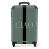 Groene achtergrond met tekst CIAO NBS - Handbagage koffer - Volwassenen Unisex middel -productfoto_recht