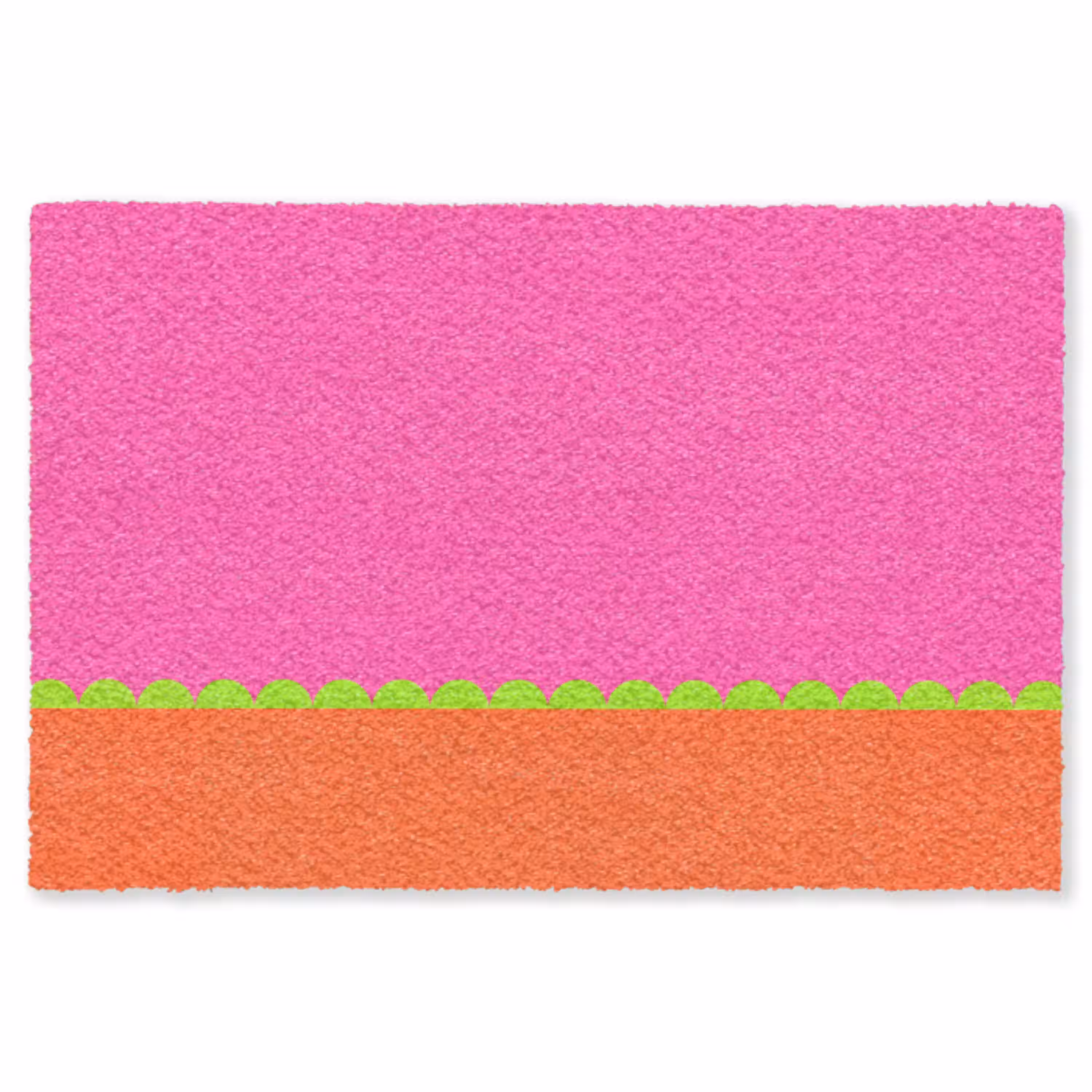 Abstract - Geometrisch - Kleurblokken - Roze - Oranje Vloerkleed Rechthoek klein -3d