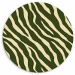 Zebra - Patroon - Groen Wandcirkel kunststof plaat 5mm dik klein 188 -3d