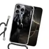 Bokshandschoenen - Muur - Duister - Zwart Hoesje iPhone 16 Pro Max met koord klein -sfeer1