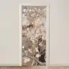 Amandelbloesem - Kunst - Van Gogh - Beige - Abstract deurposter klein -3d_beige