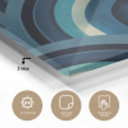 Bogen - Geometrisch - Patroon - Blauw - Retro plexiglas 5mm klein 11 -sfeer2