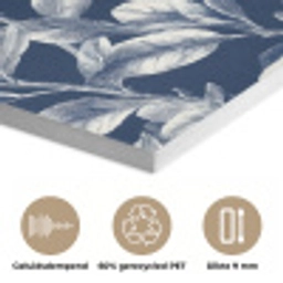 Botanisch - Patroon - Blauw PET vilt klein 837 -closeup_NL