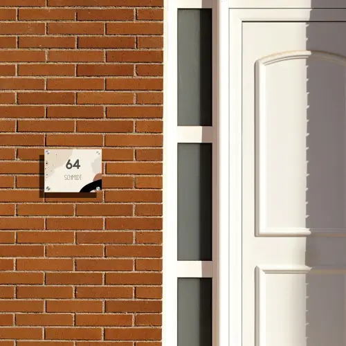 Abstract - Verfspetters - Modern Naambord Rechthoek middel -sfeer3-rechthoek-S