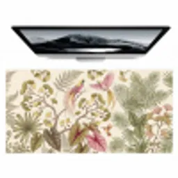 Vogels - Tropisch - Botanisch - Roze Muismat XXL klein -zzz3d