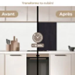 Plank - Zwart - Patronen keuken achterwand 2 middel 865 -voor-na2_FR