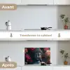 Boeddha - Bloemen - Buddha - Beeld - Kunst keuken achterwand spatscherm klein -voor_na_FR