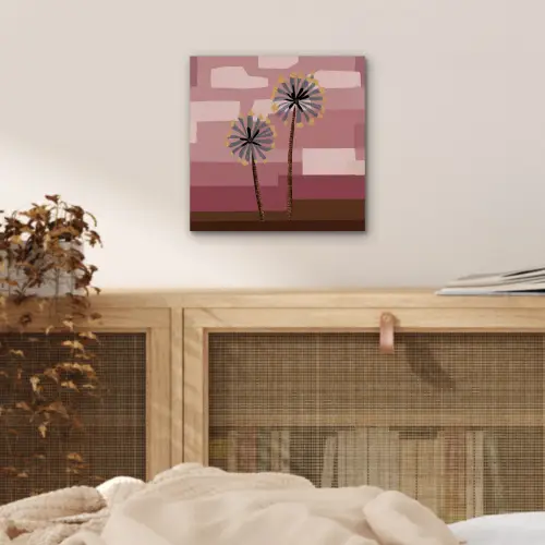 Illustratie - Bloemen - Vlakken - Abstract aluminium wit klein -sfeer3
