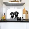 Honden - Bivakmuts - Zwart - wit Inductie beschemer met haakjes klein -sfeer2