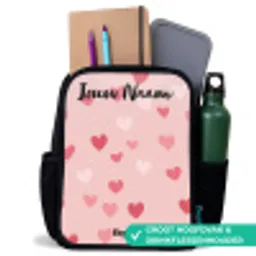 Hartjes - Patroon - Roze Rugzak - Zwart middel -inhoud_NL