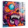 Monster - Graffiti - Kleuren - Oranje plexiglas 5mm klein -zzzproduct_nieuw
