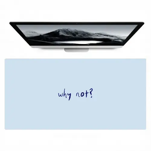 Why not - Blauw - Donker blauw - Quote Muismat XXL klein -zzz3d