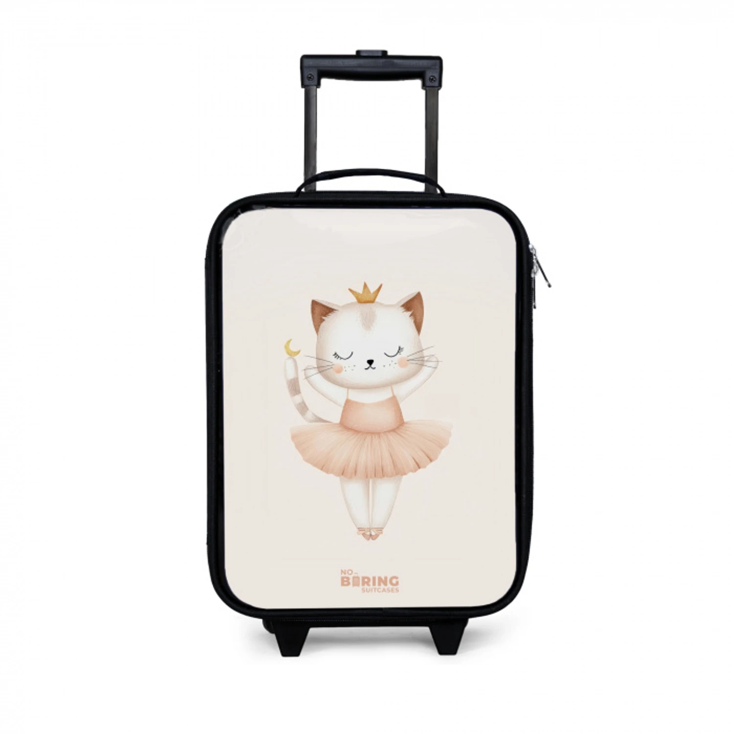 Ballerina kitten in beige kleuren Kinderkoffer - Zwart klein -3d
