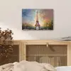 Eiffeltoren - Schilderij - Olieverf - Parijs aluminium wit klein -sfeer3