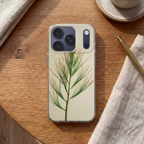 Dennentak - Naaldvormige bladeren - Lichtgroen Telefoonhoesje iPhone 17 Pro klein -sfeer1