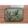 Tropisch bladerdek - Vlinders - groen - Bruin laptophoes neopreen klein -tafel