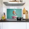 Roodborstje - Vogel - Koksmuts - Sokkel Inductie beschemer met haakjes klein -sfeer2