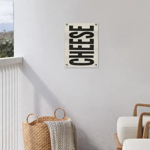 Kaas - Decoratie - Beige - Cheese tuinposter los doek klein -sfeer8