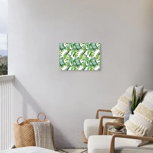 Monstera - Palmblad - Jungle - Tropisch Tuinposter op houten frame 2 cm dik klein -sfeer1
