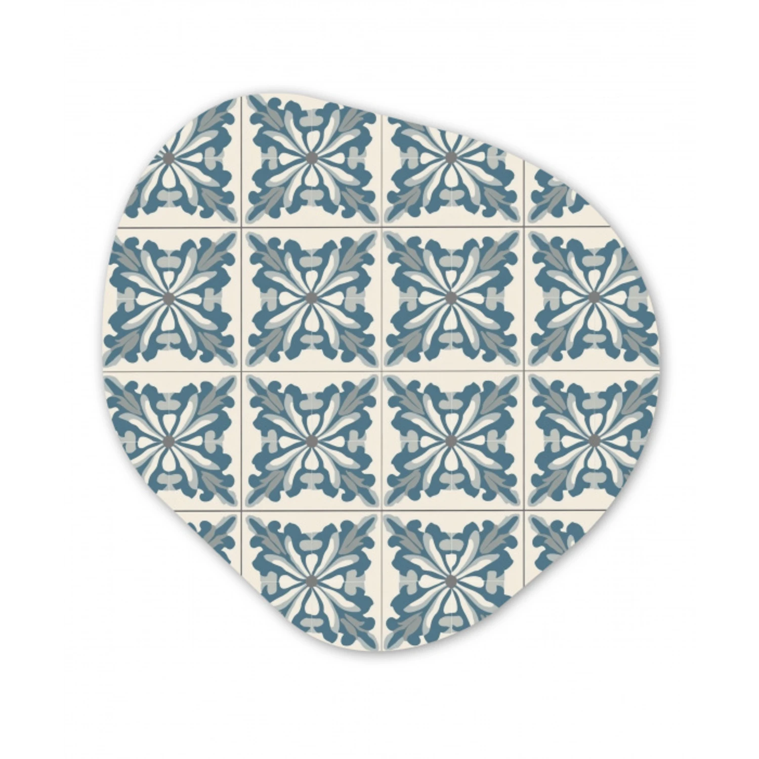 Dessin - Tegel - Blauw Wandcirkel Organisch Forex 3mm klein 629 -3d