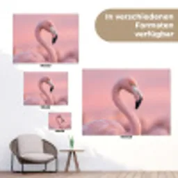 Flamingo - Portret - Roze tuinposter los doek klein -Xsfeer9_DE