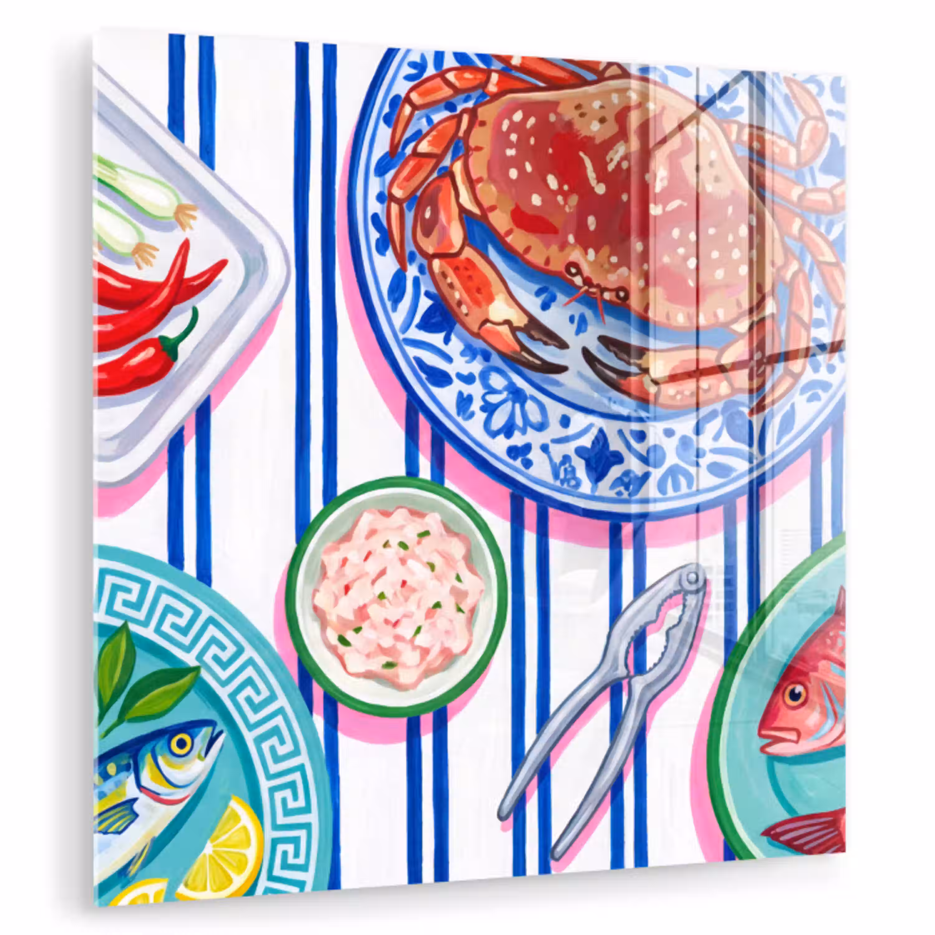 Zeevruchten - Eten - Kleurrijk plexiglas 5mm klein -zzzproduct_nieuw
