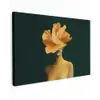 Vrouw - Hoed - Geel canvas 2cm klein -z3d