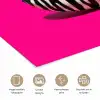 Banaan - Zebraprint - Roze poster papier klein -closeup_NL