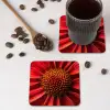 Close up - Bloem- Rood onderzetter kurk middel -sfeer2