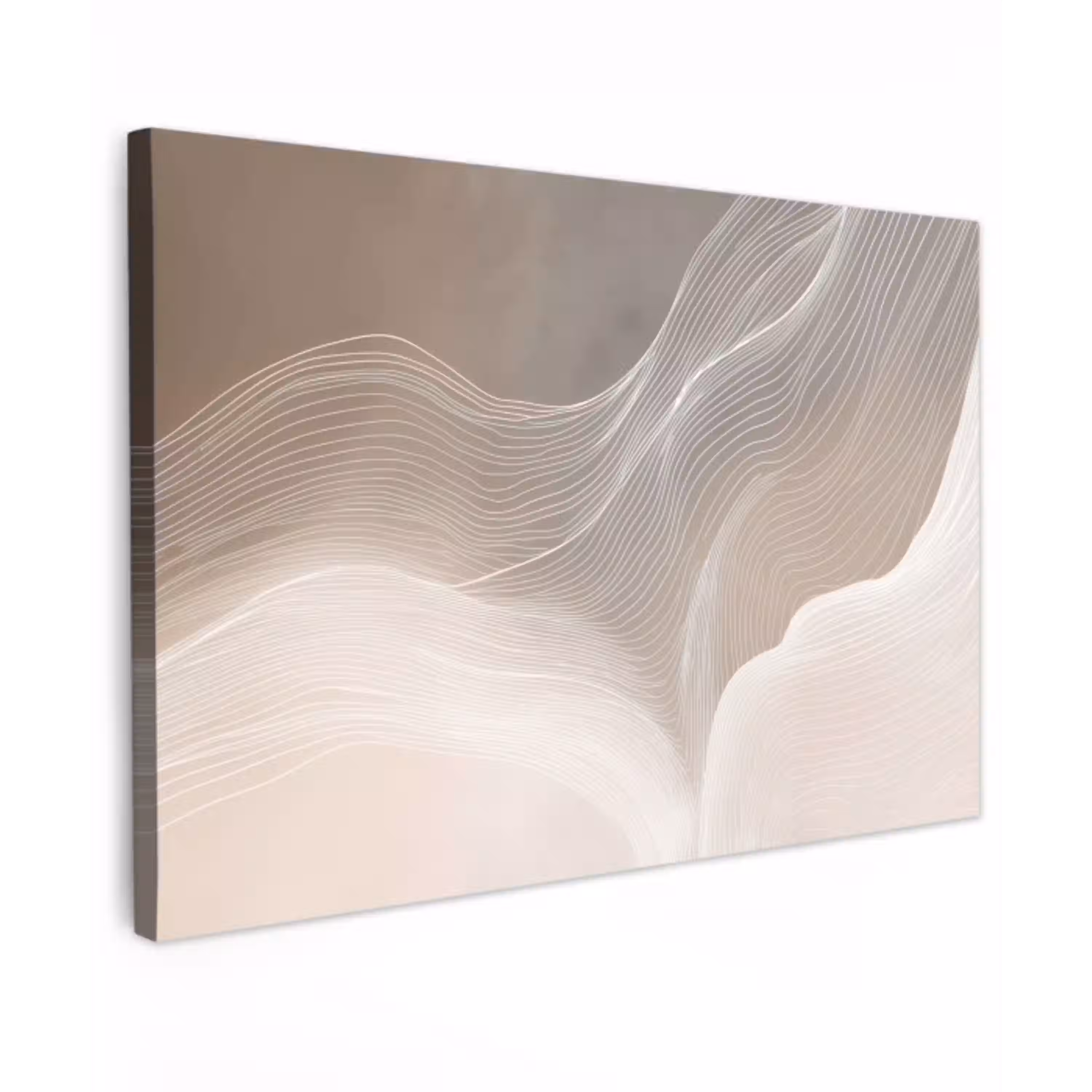 Golvende lijnen - Luchtstromen - Harmonieus canvas 2cm klein -z3d