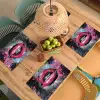 Lippen - Felroze - Graffiti - Verfstrepen Placemat vinyl groot -zzsfeer5_Kitchenyeah-website