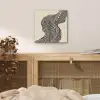Golvend - Lijnen - Abstract - Silhouet aluminium wit klein -sfeer3