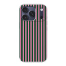 Verticale strepen - Groen - Roze Telefoonhoesje iPhone 17 Pro klein 878 -3d