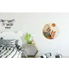 Vormen - Rond - Bladeren - Beige Wandcirkel aluminium klein -kinderkamer