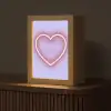 I liked it so it's mine - Neon hart - Paars Light Box met kabel (Tafellamp) klein -z3d_website
