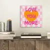 Valentijn - Love - Roze - Oranje aluminium wit klein -sfeer1